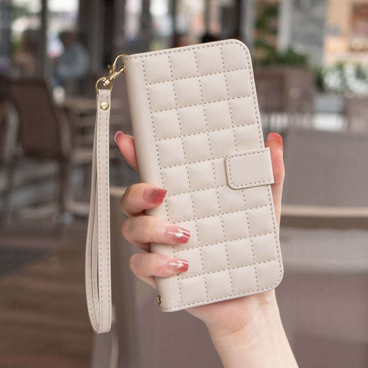 For Infinix Note 40 Pro+ 5G Square Texture Leather Phone Case(Beige)