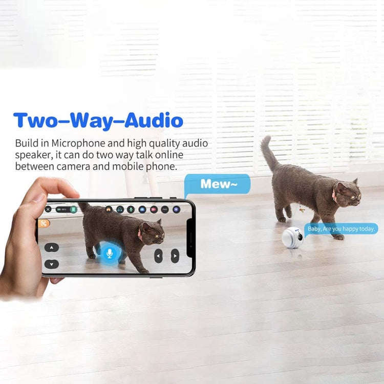 ESCAM QF011 2MP Smart Pet Robot Camera with Night Vision & APP Remote Control(EU Plug)