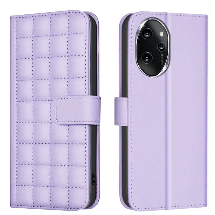 For Honor 100 Pro Square Texture Leather Phone Case(Purple)