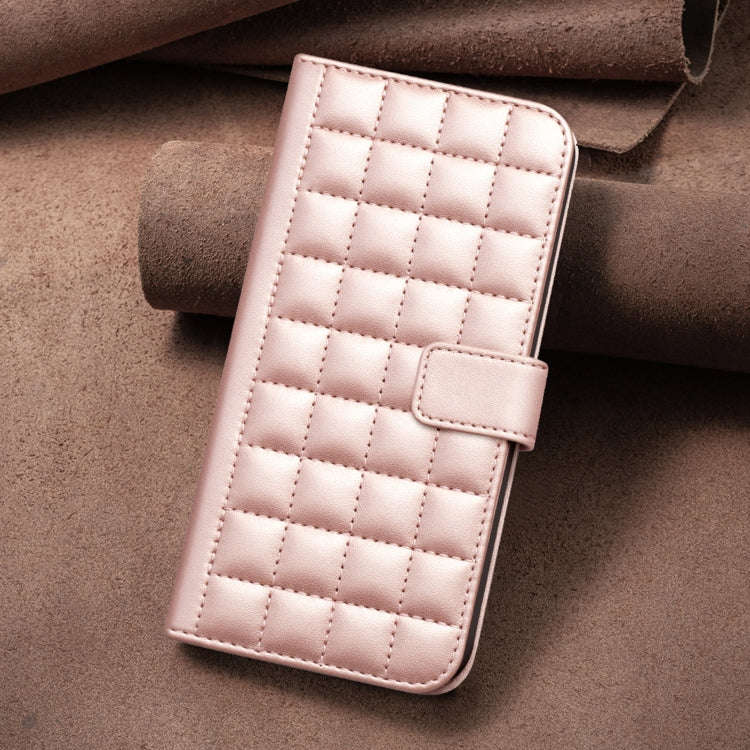 For Honor 100 Pro Square Texture Leather Phone Case(Rose Gold)
