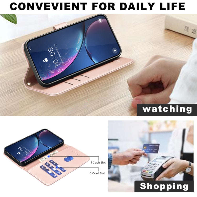 For Honor 100 Pro Square Texture Leather Phone Case(Rose Gold)