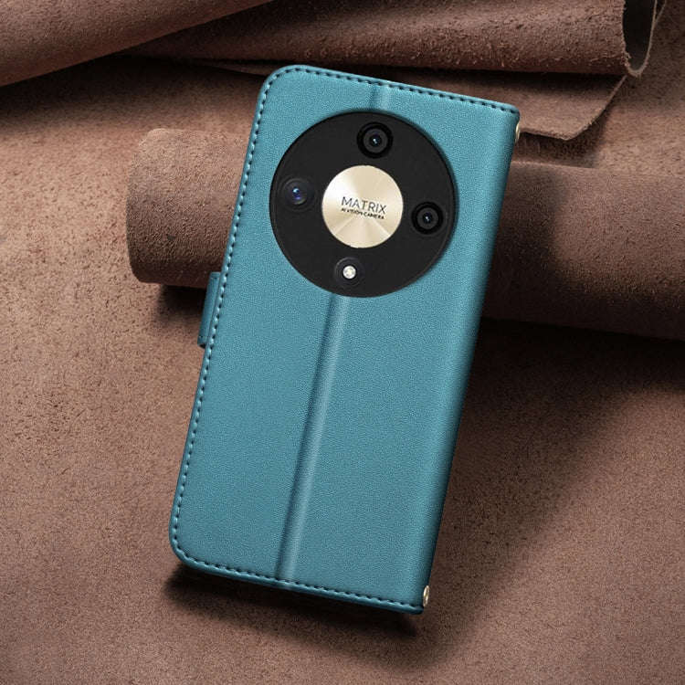 For Honor X9b / Magic6 Lite Square Texture Leather Phone Case(Green)