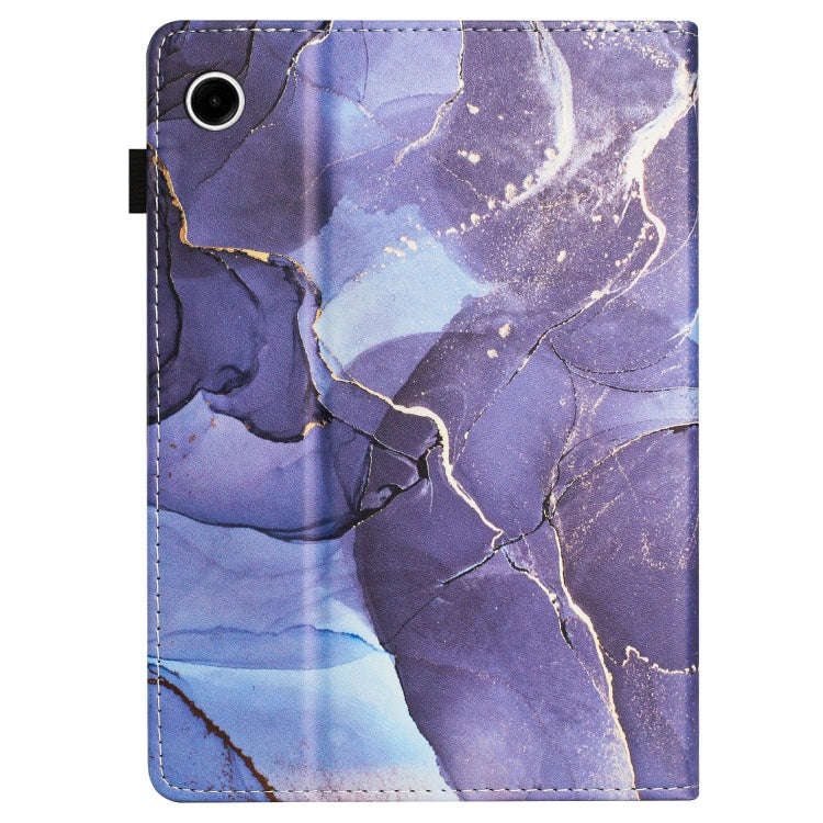 For Lenovo Tab M10 Plus X606F Marble Litchi Leather Smart Tablet Case(Grey)