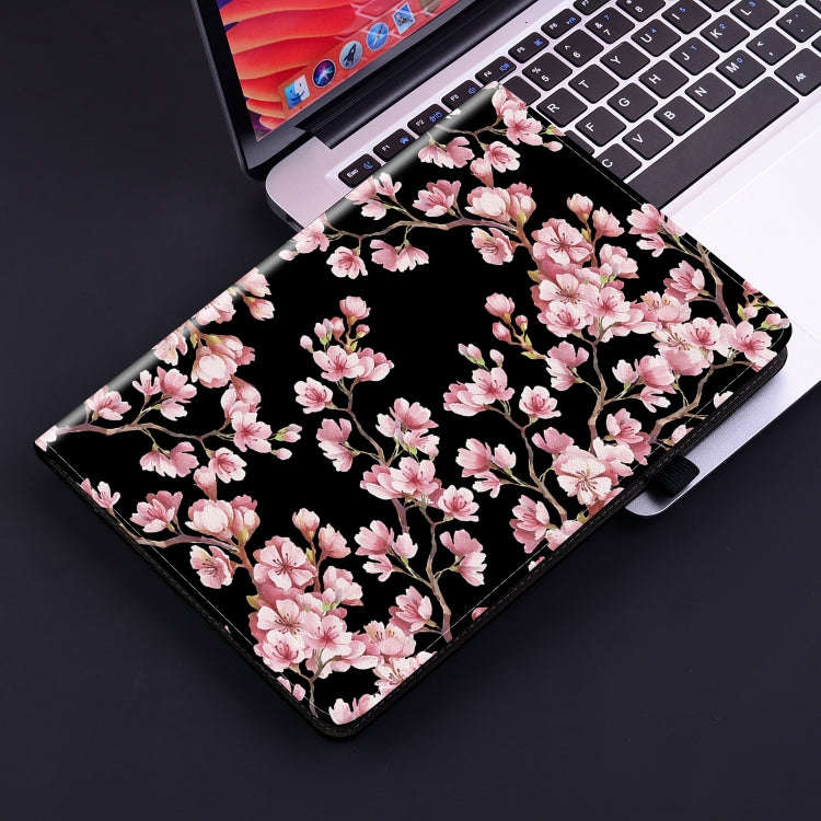 For itel Pad One 10.1 Crystal Texture Painted Leather Smart Tablet Case(Plum Bossom)