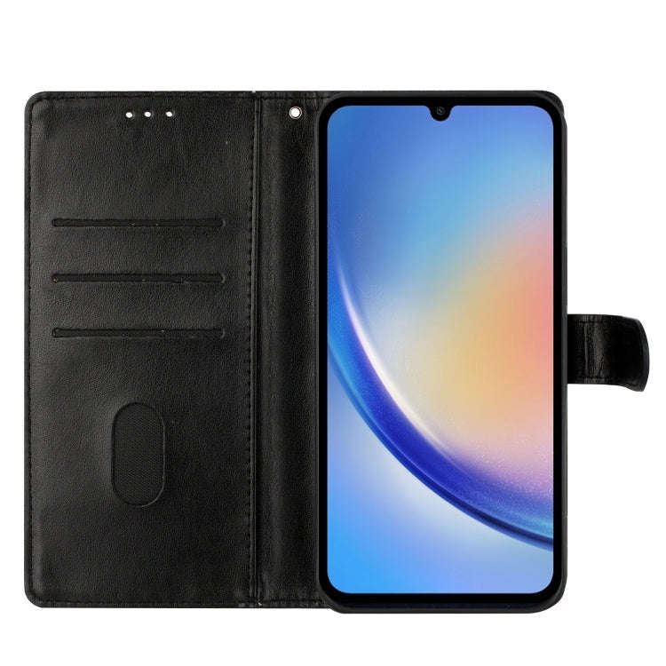 For Motorola Moto E40 Butterflies and Flowers Leather Phone Case(Black)