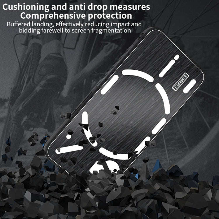 For Nothing Phone 1 PC Hybrid Aluminum Alloy Brushed Shockproof Phone Case(Gold)