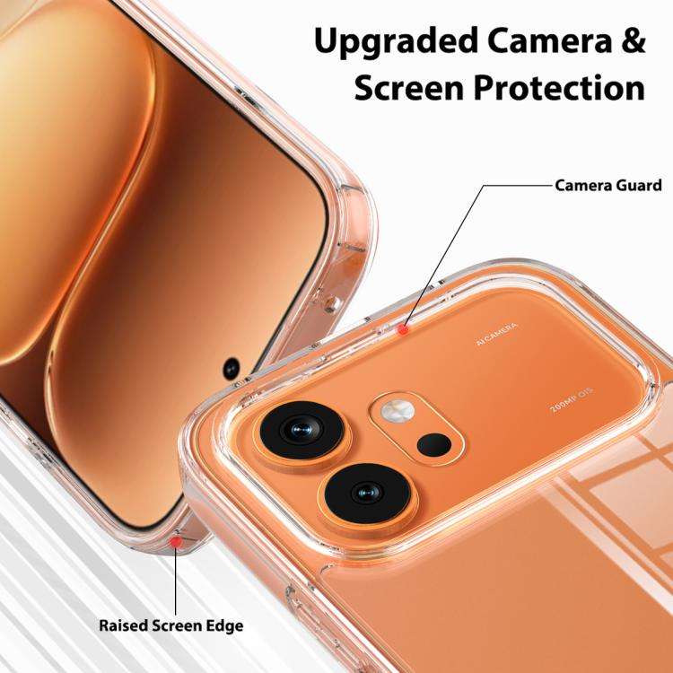 For Honor 600 / 600 Pro 5G Global Scratchproof Acrylic TPU Phone Case(Transparent)