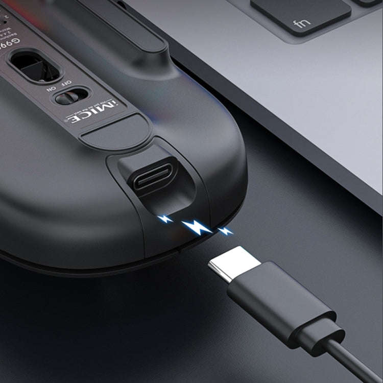 iMICE G901 Bluetooth Dual Mode 7-Button Silent Wireless Gaming Mouse(White)