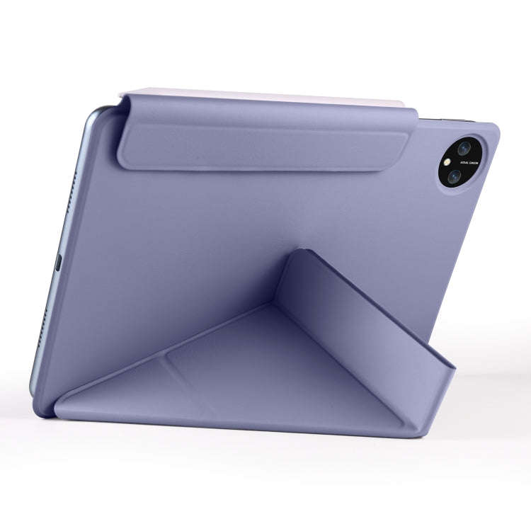 For Huawei MatePad Pro 11 2024 / 2022 Fixed Buckle Magnetic Deformation Leather Tablet Case(Laven...