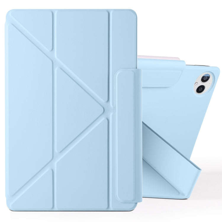 For Huawei MatePad Pro 12.2 2024 Fixed Buckle Magnetic Deformation Leather Tablet Case(Ice Blue)