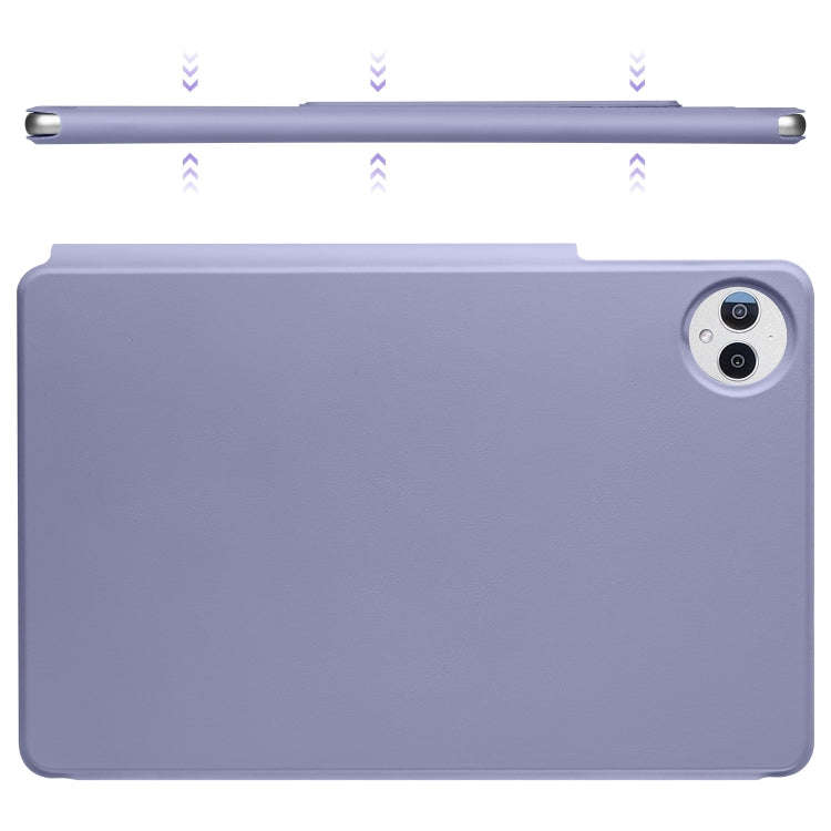 For Huawei MatePad Pro 12.2 2024 Fixed Buckle Magnetic Deformation Leather Tablet Case(Lavender P...