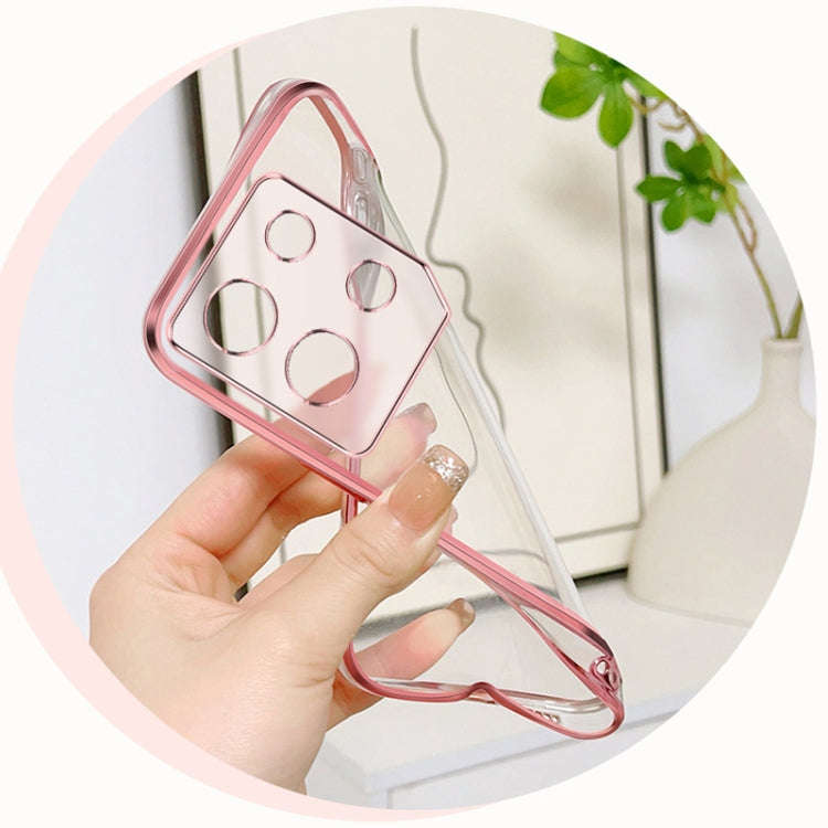 For Infinix Note 30 5G Plated Gradient Glitter Round Holder TPU Phone Case(Black)