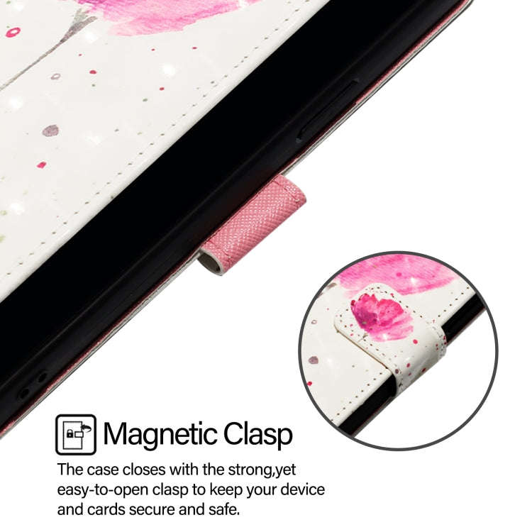 For T-Mobile REVVL 7 Pro 3D Painting Horizontal Flip Leather Phone Case(Flower)