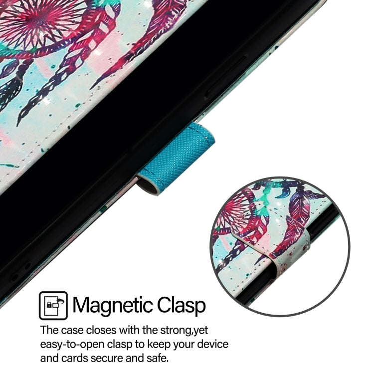 For T-Mobile REVVL 7 3D Painting Horizontal Flip Leather Phone Case(Color Drop Wind Chimes)