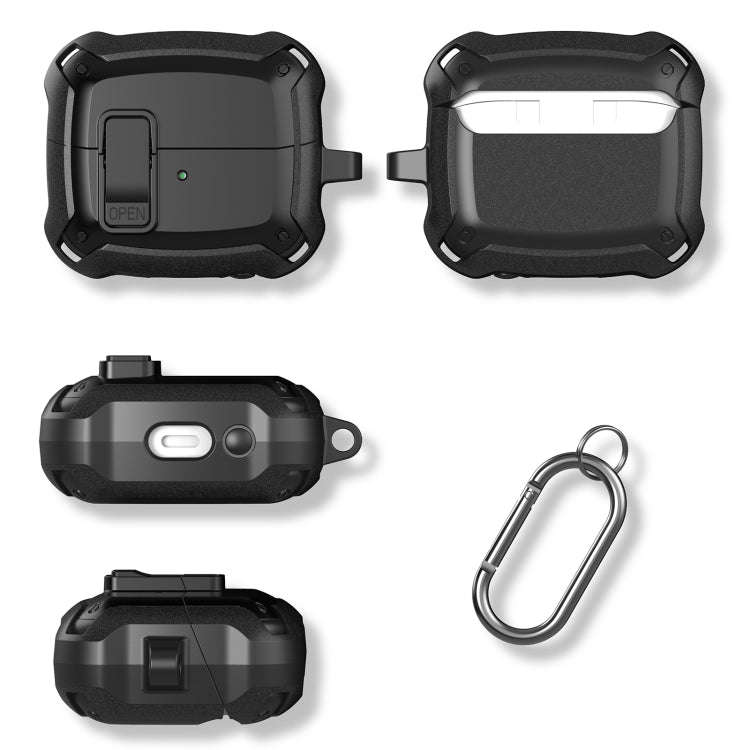 For Samsung Galaxy Buds 3 / 3 Pro Bumblebee Earphone Protective Case with Switch & Hook(Black Blue)