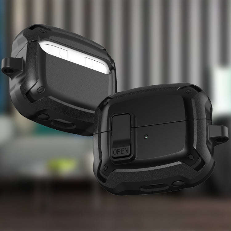 For Samsung Galaxy Buds 3 / 3 Pro Bumblebee Earphone Protective Case with Switch & Hook(Black Blue)