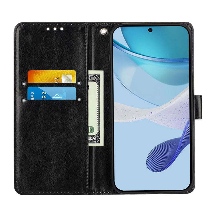 For HTC U24 Pro   Colored Drawing Pattern Plain Weave Leather Phone Case(Cats And Tigers)