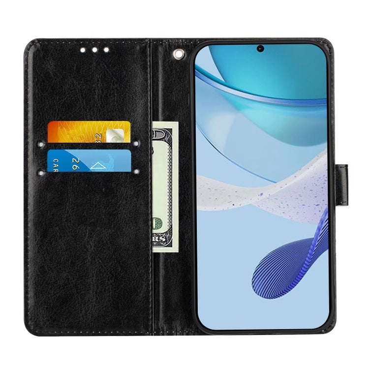 For BLU View 5 Pro Colored Drawing Pattern Plain Weave Leather Phone Case(Roses On Black)