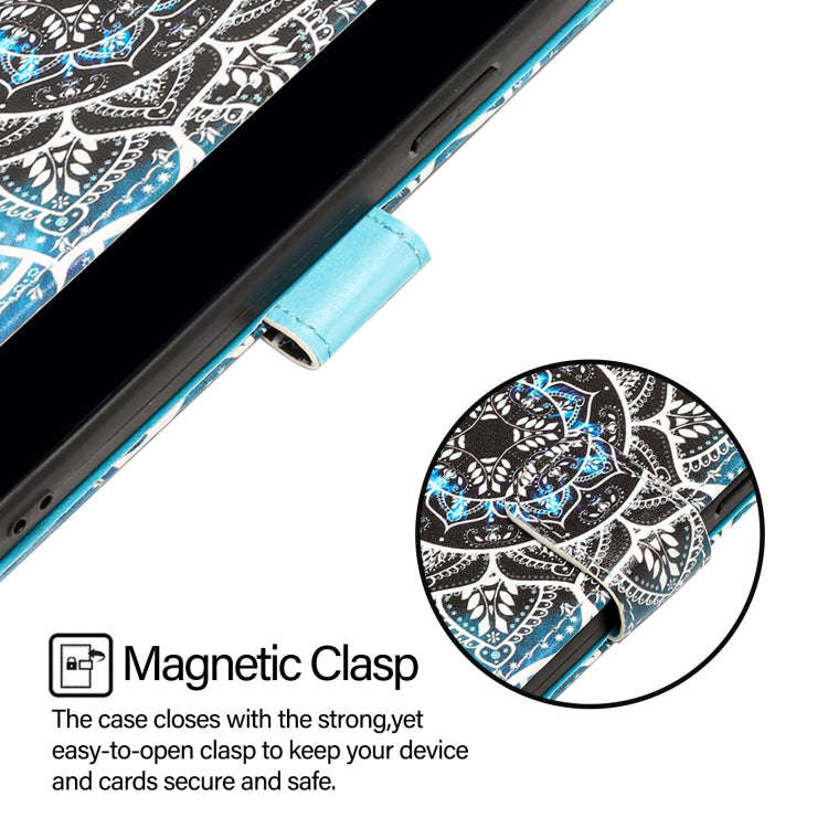 For BLU View 5 Pro Colored Drawing Pattern Plain Weave Leather Phone Case(Undersea Mandala)