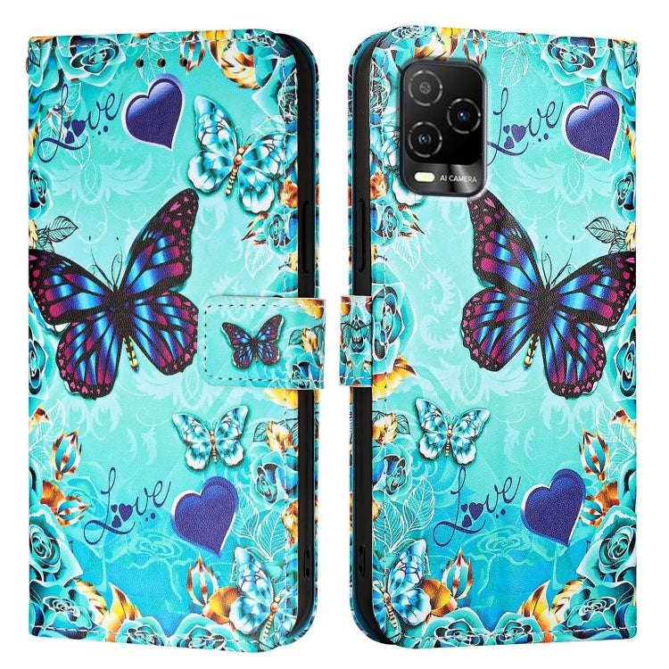 For BLU View 5 Pro Colored Drawing Pattern Plain Weave Leather Phone Case(Love Butterfly)