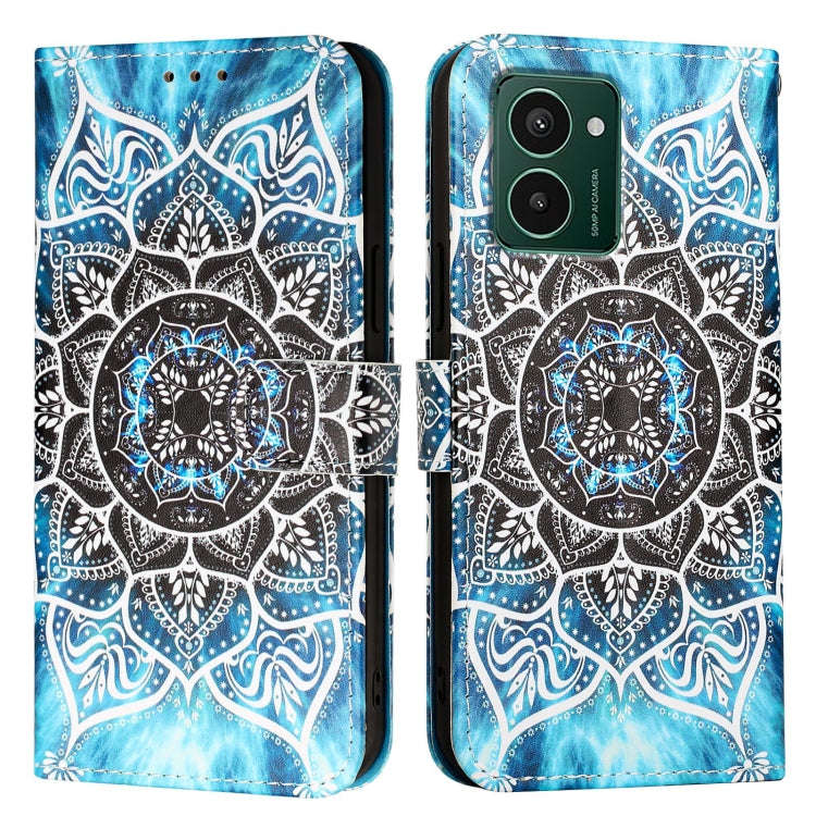For HMD Pulse Pro   Colored Drawing Pattern Plain Weave Leather Phone Case(Undersea Mandala)