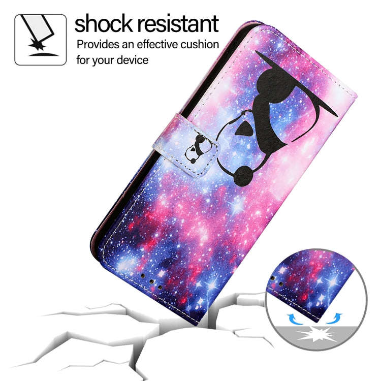 For HMD Pulse Pro   Colored Drawing Pattern Plain Weave Leather Phone Case(Baby Panda)