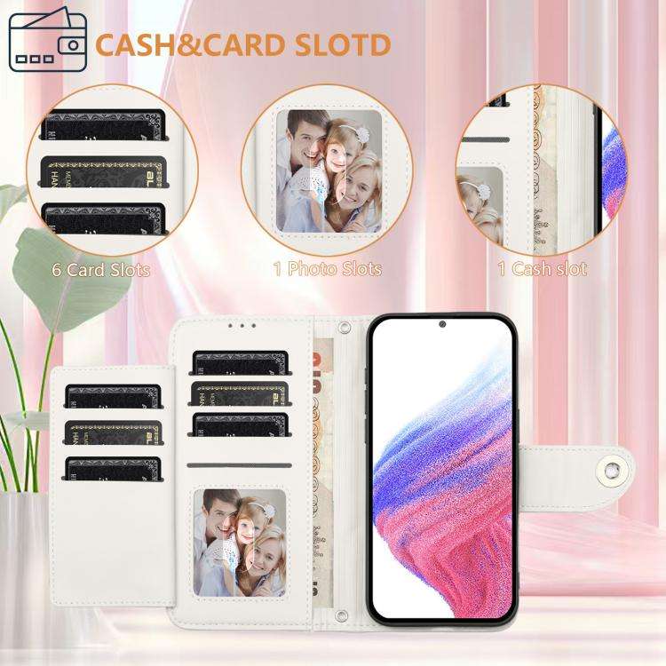 For Umidigi G100 Pro Rhombic Texture Flip Leather Phone Case with Lanyard(White)