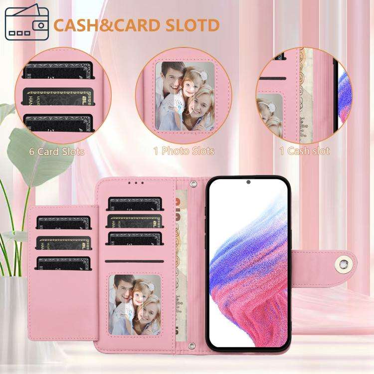 For Umidigi G100 Pro Rhombic Texture Flip Leather Phone Case with Lanyard(Pink)