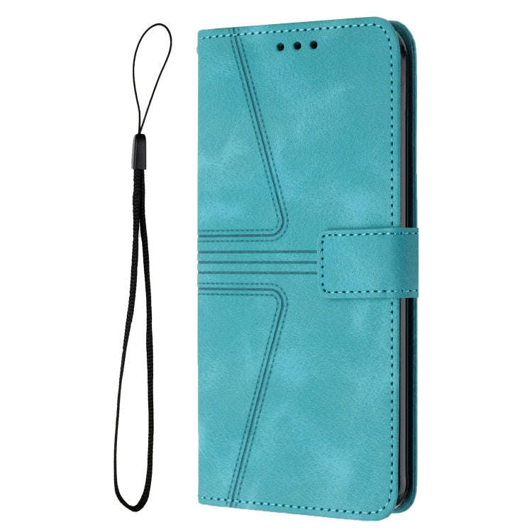 For Honor 200 Pro Triangle Solid Color Leather Phone Case(Green)