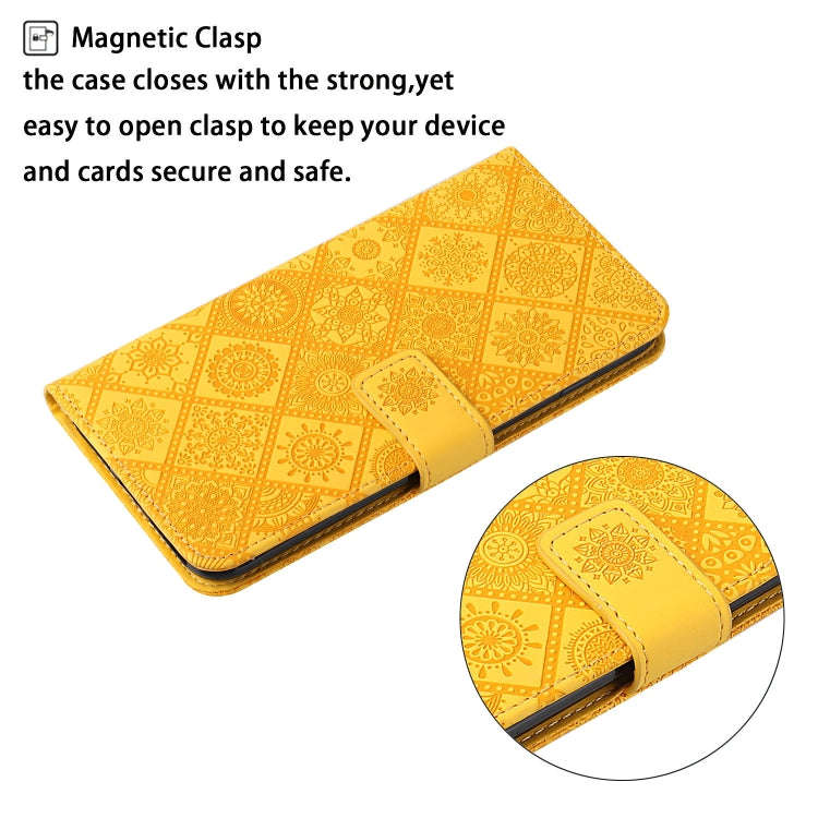 For Honor 200 Pro Ethnic Style Embossed Pattern Leather Phone Case(Yellow)