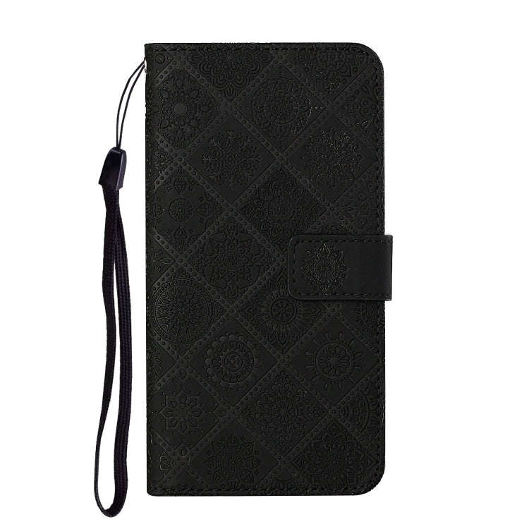 For Honor 200 Pro Ethnic Style Embossed Pattern Leather Phone Case(Black)