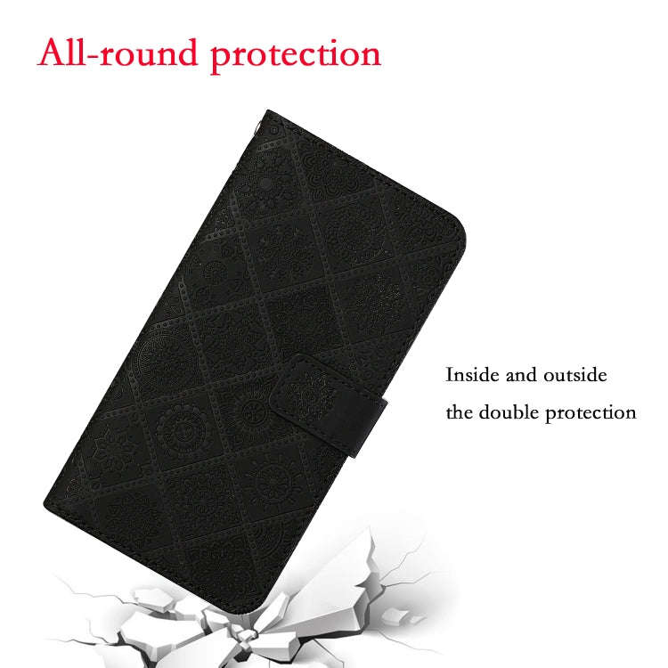 For Honor 200 Pro Ethnic Style Embossed Pattern Leather Phone Case(Black)