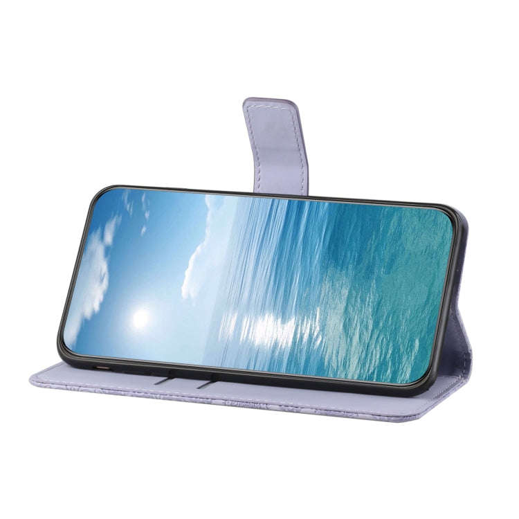 For Honor 200 Ethnic Style Embossed Pattern Leather Phone Case(Purple)