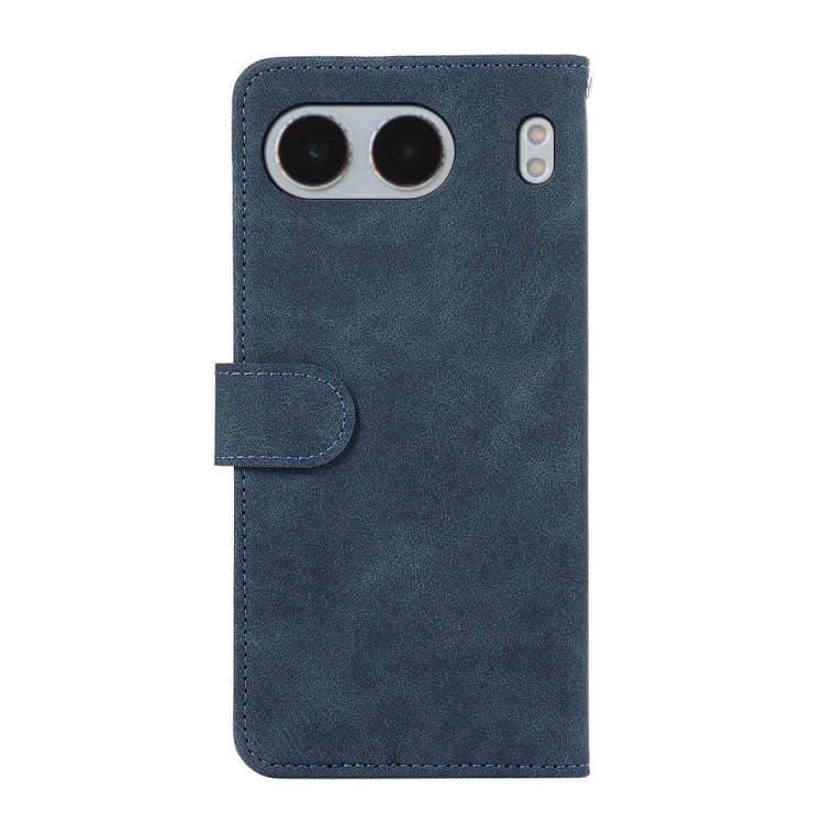 For OnePlus Nord 4 ABEEL Color Block Magnetic RFID Leather Phone Case(Blue-Brown)