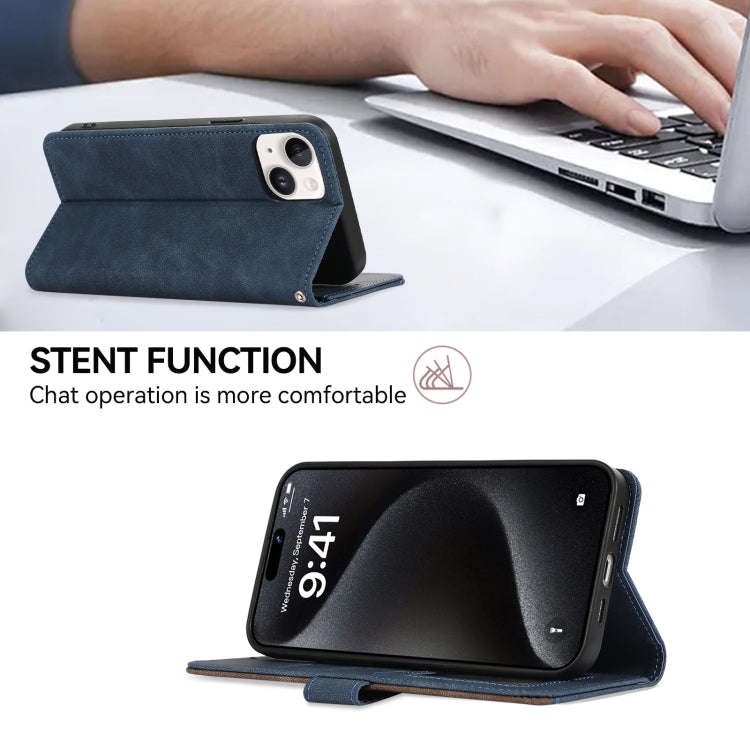 For OnePlus Nord 4 ABEEL Color Block Magnetic RFID Leather Phone Case(Blue-Brown)