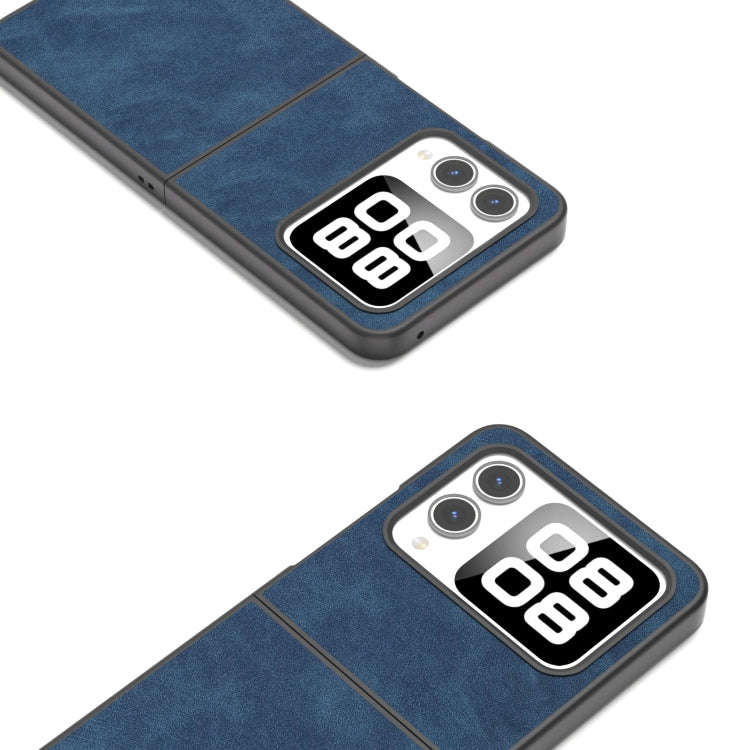 For Huawei nova Flip PU Leather Black Edge Phone Case(Blue)