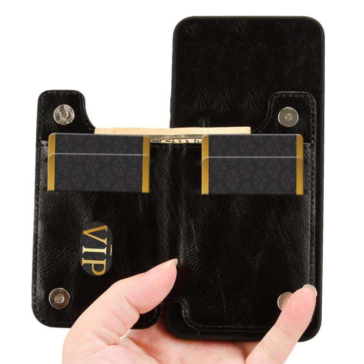 For Redmi Turbo 4 Cow Pattern Sewing Card Bag Phone Case(Black)