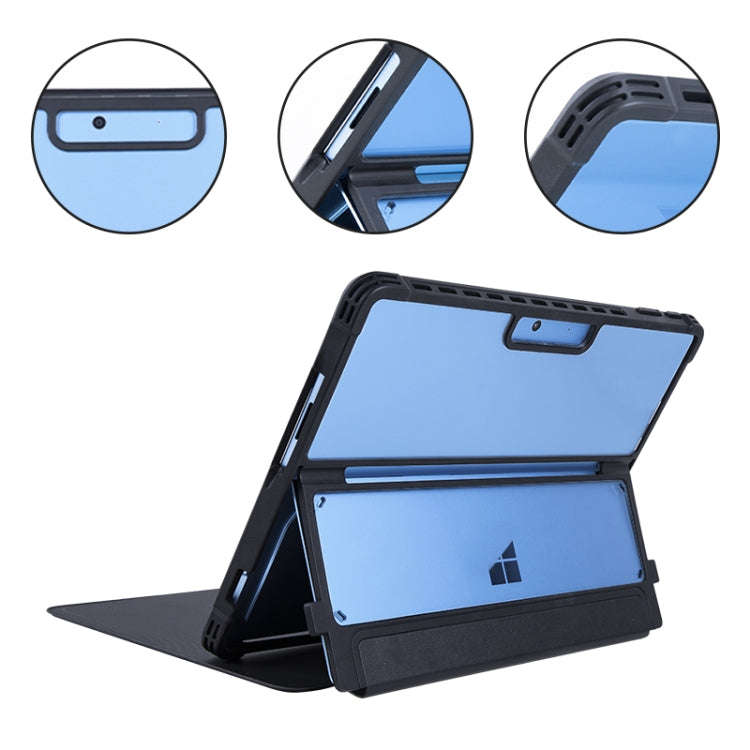 For Microsoft Surface Pro 13 12th / 11 / 10 Conjoined Acrylic Leather Tablet Case(Black)