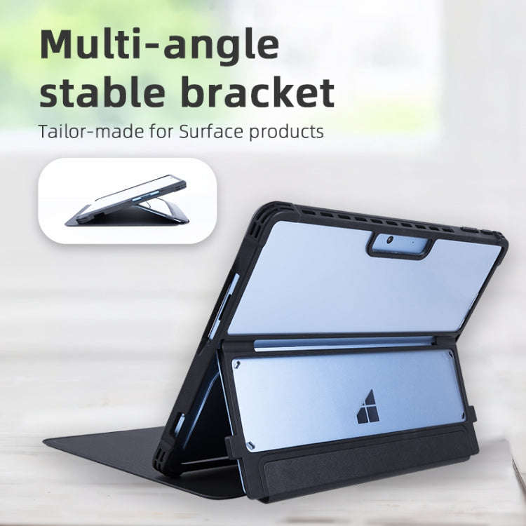 For Microsoft Surface Pro 13 12th / 11 / 10 Conjoined Acrylic Leather Tablet Case(Black)