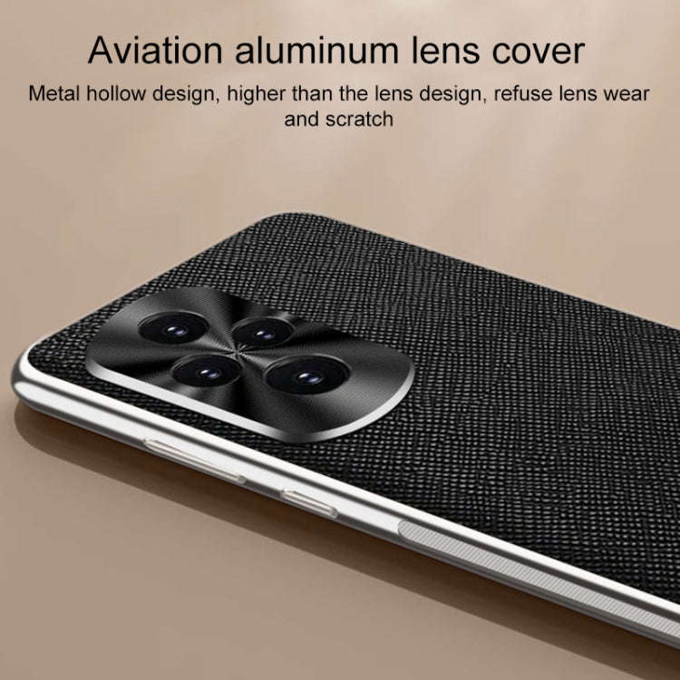 For Honor 200 Pro Silver Edge Cross Texture PU Leather Phone Case(Black)