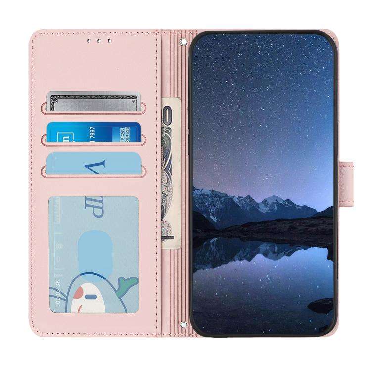 For Umidigi G100 Pro Cat Rat Embossed RFID Leather Phone Case with Lanyard(Pink)