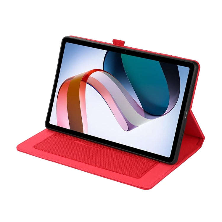 For OnePlus Pad Pro 12.1 Fabric Texture Horizontal Flip Leather Tablet Case(Red)