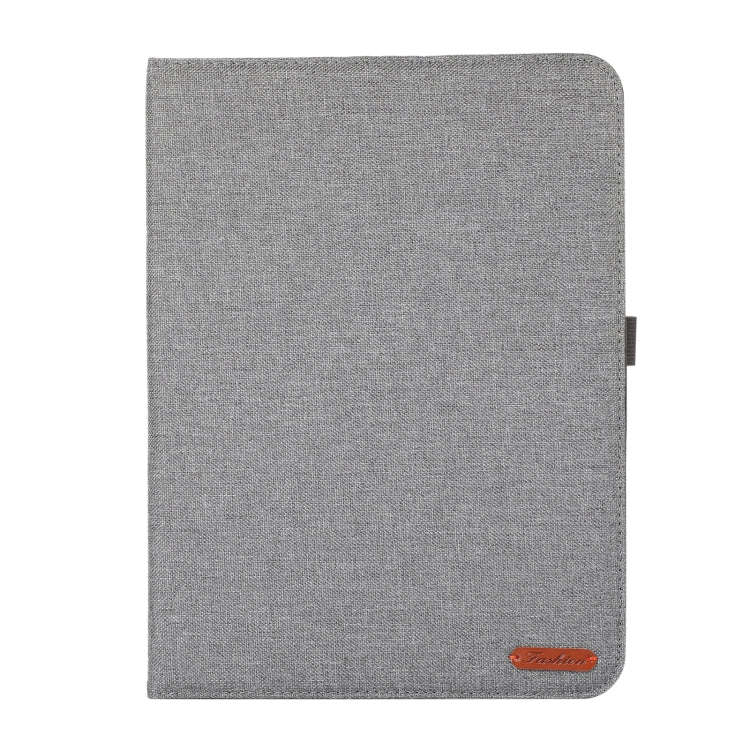 For OnePlus Pad Pro 12.1 Fabric Texture Horizontal Flip Leather Tablet Case(Grey)