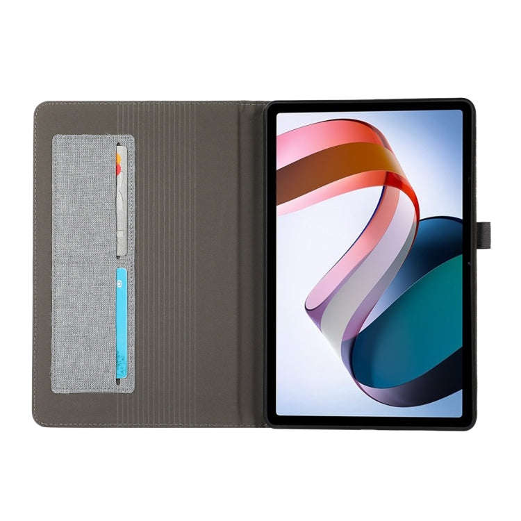 For OnePlus Pad Pro 12.1 Fabric Texture Horizontal Flip Leather Tablet Case(Grey)