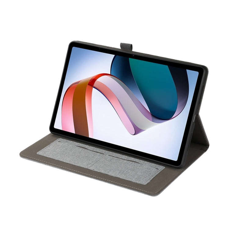 For OnePlus Pad Pro 12.1 Fabric Texture Horizontal Flip Leather Tablet Case(Grey)