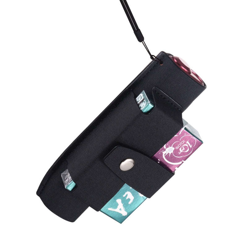 For IQOS ILUMA i ONE Electronic Cigarette Three-star Pattern Portable PU Storage Bag(Black)