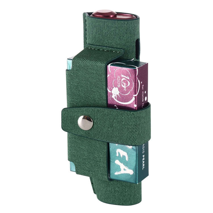 For IQOS ILUMA i ONE Electronic Cigarette Three-star Pattern Portable PU Storage Bag(Green)