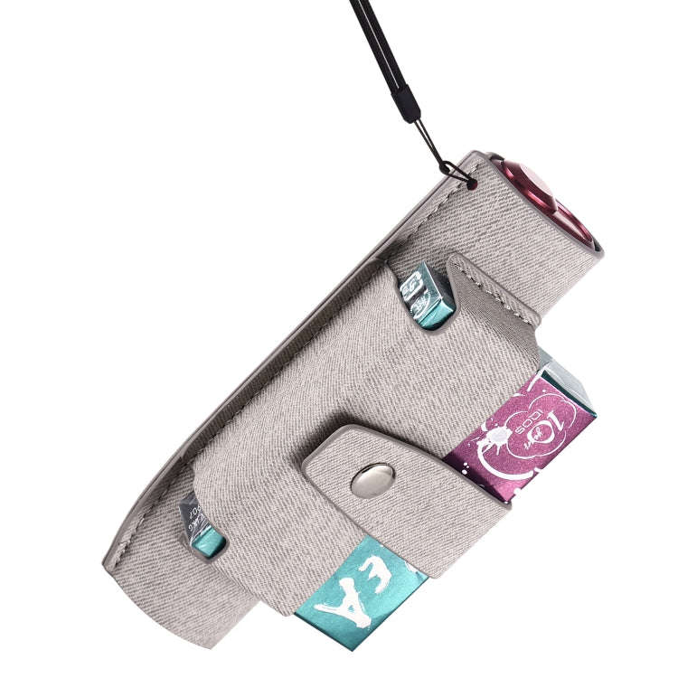 For IQOS ILUMA i ONE Electronic Cigarette Three-star Pattern Portable PU Storage Bag(Grey)