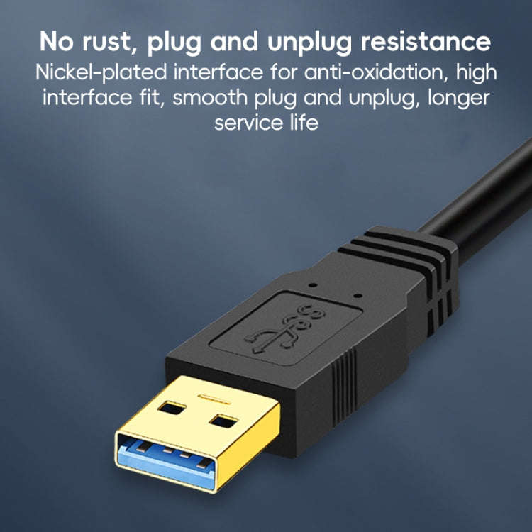 USB 3.0 Male To USB 3.0 Male Double End USB Cable, Length:0.6m(Black)