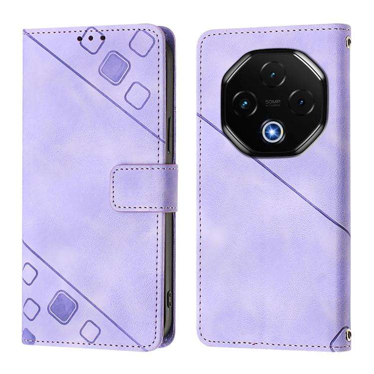 For Umidigi G100 Pro Skin-feel Embossed Leather Phone Case(Light Purple)